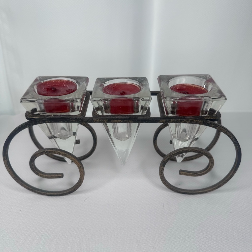 Votive Candle Metal Stand - Set of 2